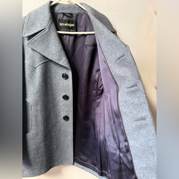 Vintage Stratojac Single-Breasted Wool-Blend Peacoat Mens Size 38~New~NICE! - Picture 6 of 9